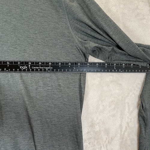 Vuori Shirt Adult 2XL Gray Henley Long Sleeve Ease Performance Mens V194 - Picture 4 of 8