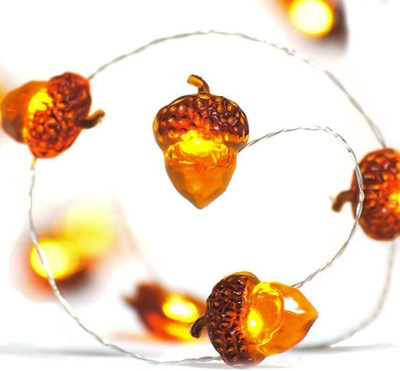 6 Fuß 20 LED Thanksgiving Dekorationen, 3D Eichel Herbst Ernte Dekor Schnur Twi