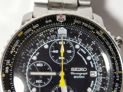 Seiko Flightmaster SNA411P1 7T62-0EB0 Chronograph Date Quartz