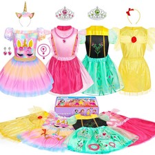 Princess Dress Up for Girls 3 4 5 6, Kids' Dress Up Pretend Play Cl... Fast Ship