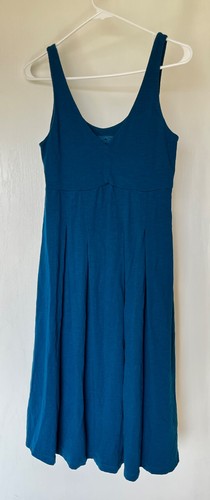 Rare, Patagonia Laurel Ridge Pocket Dress Small Big Sur Blue Organic Cotton