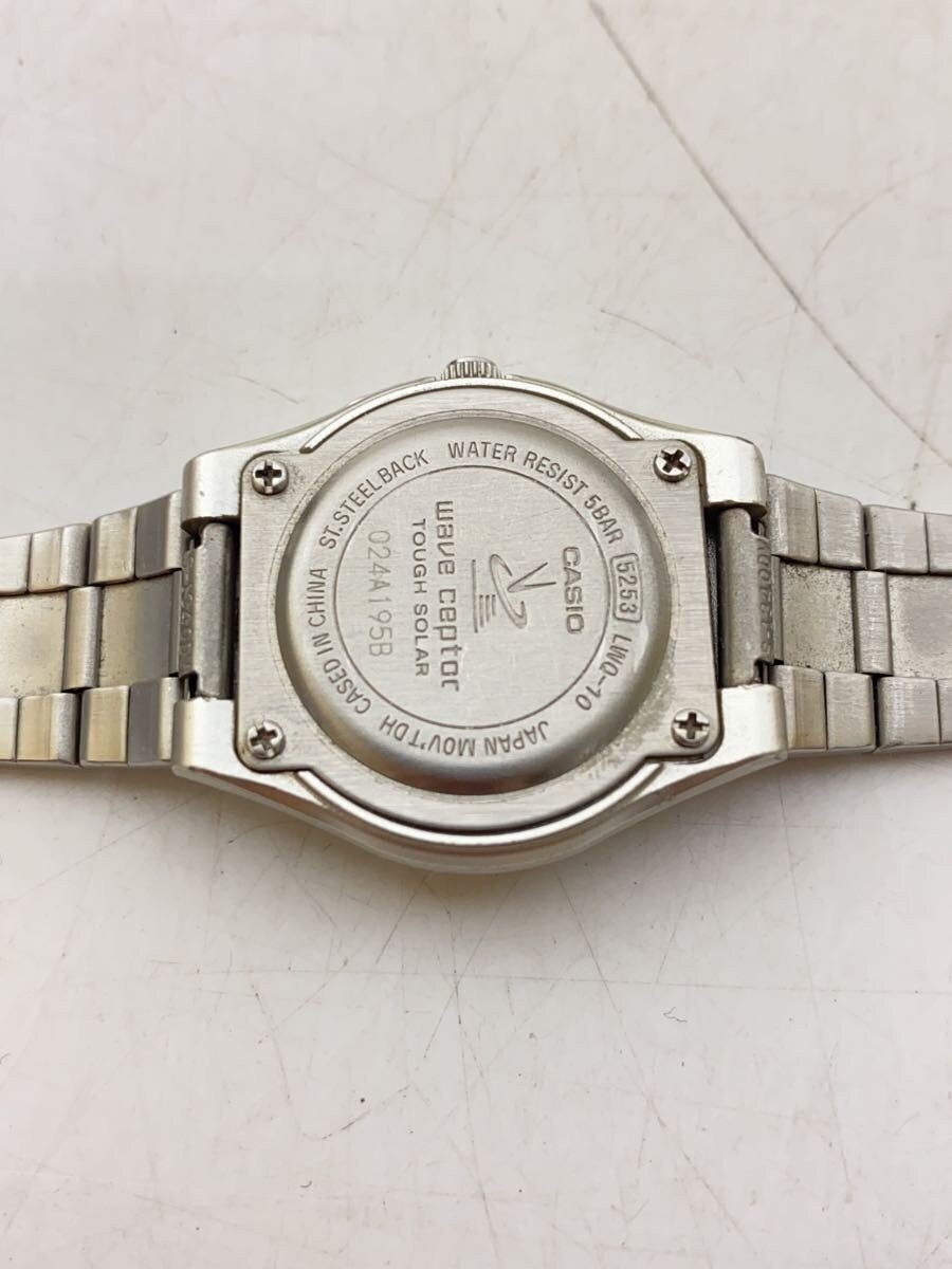 CASIO◆Watch/WAVECEPTOR/Analog/SLV - image 3