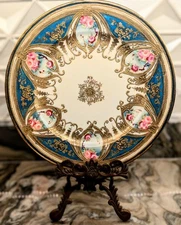 Antique Noritake Maple Leaf Plate C 1891,Nippon 10",w/22k Gold Gilding