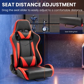 Minneer Down Lock Slide Racing Red Seat Adjustable Fits For Racing Sim Cockpit