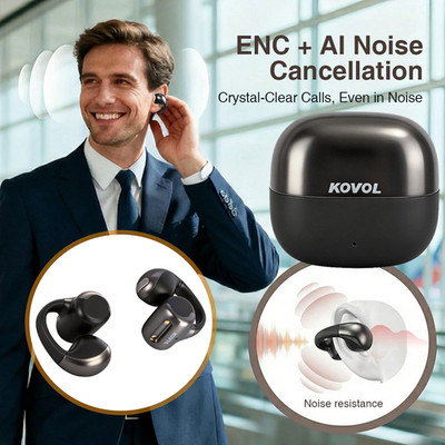 Kovol Open Ear Wireless Bluetooth Kopfhörer 5.4 Ohrhörer für Android- & iPhone