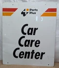 Vintage Parts Plus Car Care Center Auto Parts Store Garage 2-Sided Sign 24x20"