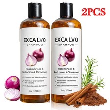 2X EXCALVO Shampoo With Rosemary Oil Red Onion,Reduce Hair Loss Boost Growth