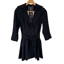 L.A.M.B Gwen Stefani Y2K 2007 Punk Black Cinch Waist Wool Blend Jacket Belted 4