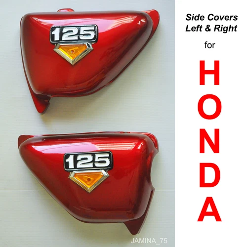 Honda CB125 CB125S CD125S CB 125 S 76-82 Red Side Cover Panel Left & Right NEW