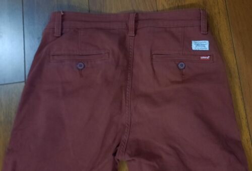 Levi's XX Burgundy Chinos Trousers Slim Taper W28 L32 - Excellent Condition - Picture 6 of 12