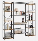 Industrial 5 Tier Metal Bookcase Storage Rack Shelf Unit for Living Room