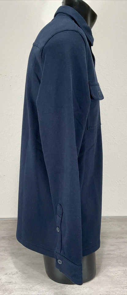 Camisa manga longa Nautica lã super macia tamanho M azul marinho - Imagem 2 de 4