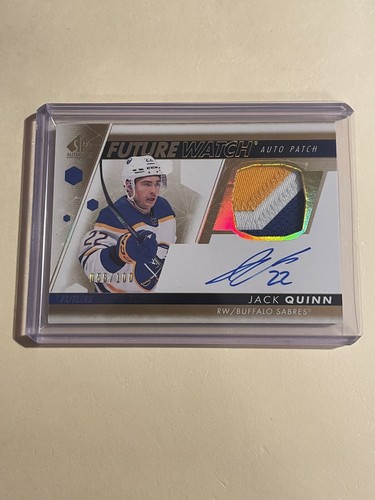 Jack Quinn #FWAP-JQ 2022 SP Authentic Future Watch Autograph Patch card