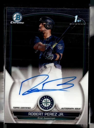 2023 BOWMAN CHROME 1ST PROSPECT AUTO ROBERT PEREZ JR MARINERS