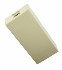 Leviton Screw Terminal, Surface Mount Jack with Shorting Bar, Ivory