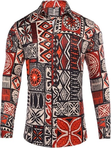 Daupanzees NWT Large Black Long Sleeve Fashion Luxury Design Print Dress Shirt - Picture 5 of 5