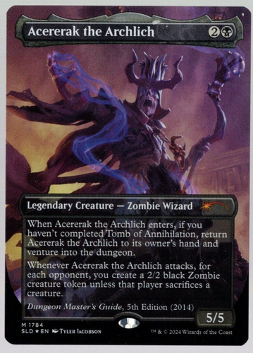 Acererak the Archlich 1784 Borderless Rainbow Foil DnD Secret Lair MTG ...