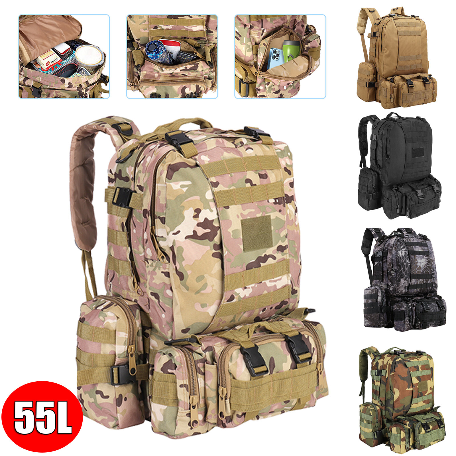 Waterproof For Men Hiking Rucksack Travel Bag