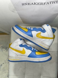Nike Air force 1 mid 'legend blue maize' MEN 11.5 306352-172 | eBay