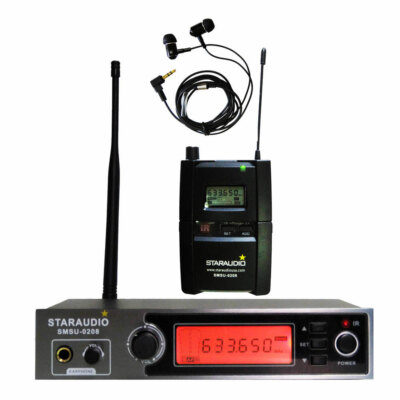 UHF Monitor Microphone System 1CH PLL In-Ear Wireless Mic For Singer in Stage