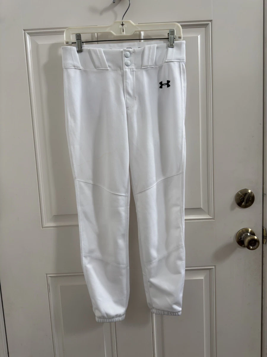 Neu ohne Etikett Under Armour Jugend Jungen Baseballhose weiß Large