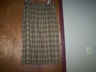 Ladies Lined Straight Skirt with Back Kick and zipper 18W EUC Washable Brown Red — photo 2