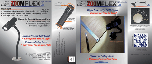 iGAGING ZoomFlex LED Flashlight with magnetic base and flexible 9" arm - Picture 3 of 5