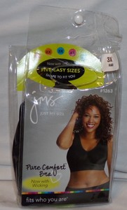 Hanes Just My Size Pure Comfort Bra 3x Black 1263 New Nip Ebay