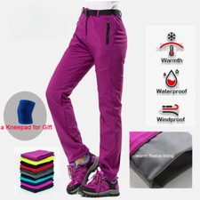 New Winter Pants Thick Fleece Trousers Hiking Trekking Ski Waterproof Women Pant