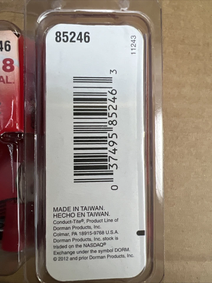 Terminal de anel Dorman 85246 1/4" calibre 8 pacote com 5 10 peças - Imagem 2 de 3