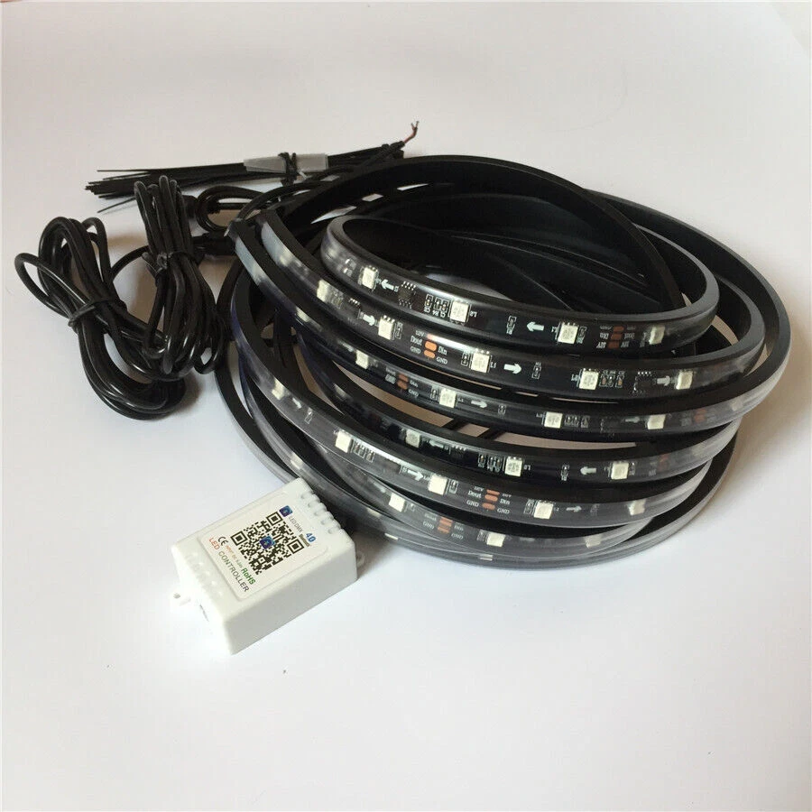 210 Model Flexible LED Strip Under Car Tube Underglow Underbody System+Phone APP - Image 4 of 4
