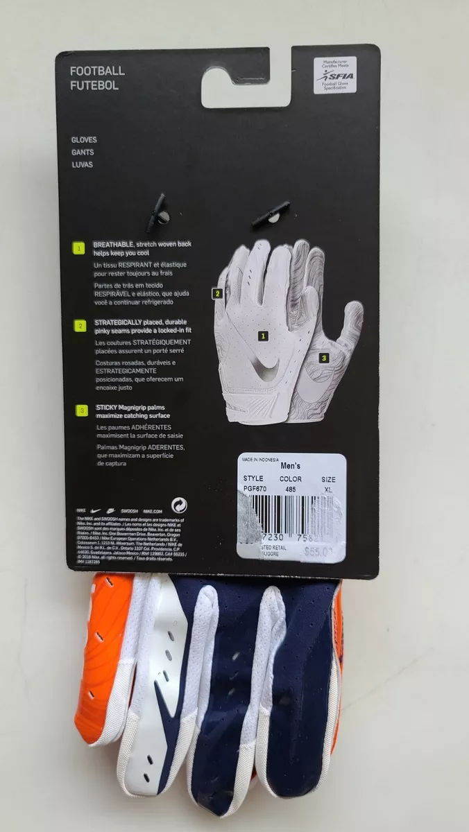 Nike Vapor Jet Denver Broncos Football Gloves PGF670 485 XLarge