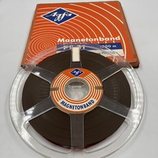 Vintage Agfa Magnetonbrand 10 1/2" Reel With Tape For Reel To Reel. Recorded.