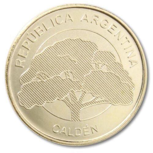 Argentina 10 Pesos Coin | Calden Leaves | En Unión y Libertad | 2018 - 2020 - Picture 1 of 2