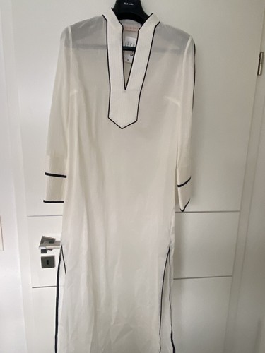 Vestido caftán Tory Burch blanco NUEVO talla S - Imagen 2 de 6