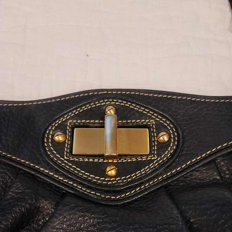 Maxx New York Rojo Guijarro Cuero Genuino Cartera Bolso de Hombro Bolso Hobo Foto 3 de 4