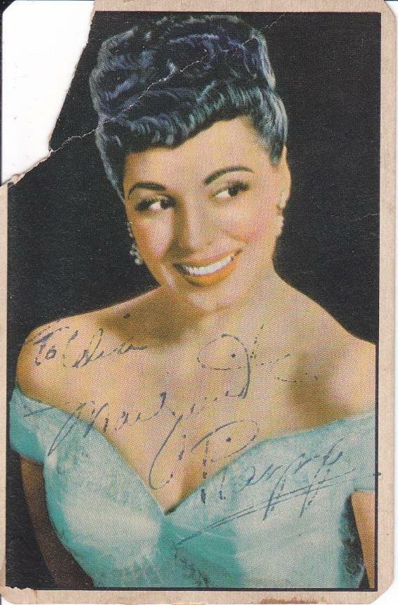 MARGUERITE PIAZZA d. 2012 Signed To Celia 3x4 Card Opera Singer/La