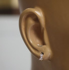 New 14k yellow gold 2 stone diamond stud Natural earrings .46ct I1 K cluster — photo 9