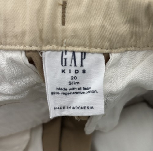 2 Pair, Gap Boys Uniform Straight-Fit Stretch Khakis, Size 20 Slim - Picture 7 of 9