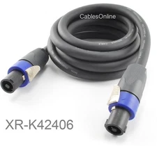 Kirlin 6ft SpeakOn 4C/12AWG NL4FX Pro Audio Speaker Cable w/ NEUTRIK Connectors