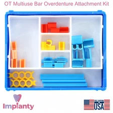 Dental OT Multiuse Bar Overdenture Attachment Kit Plastic Silicone Double-Sided