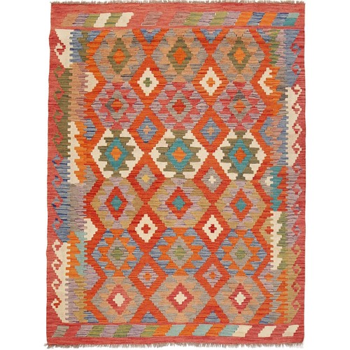 Authentic Hand Knotted Flat Weave Chobi Kilim Kilm Wool Area Rug 6.2 x 4.9 Ft