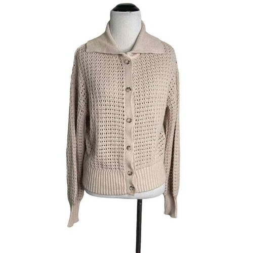 Open Knit Cardigan Sweater Collared | eBay