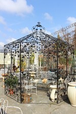 GAZEBO QUADRATO IN FERRO BATTUTO A MANO - ARTIGIANALE!!! 3,5X3,5MT.