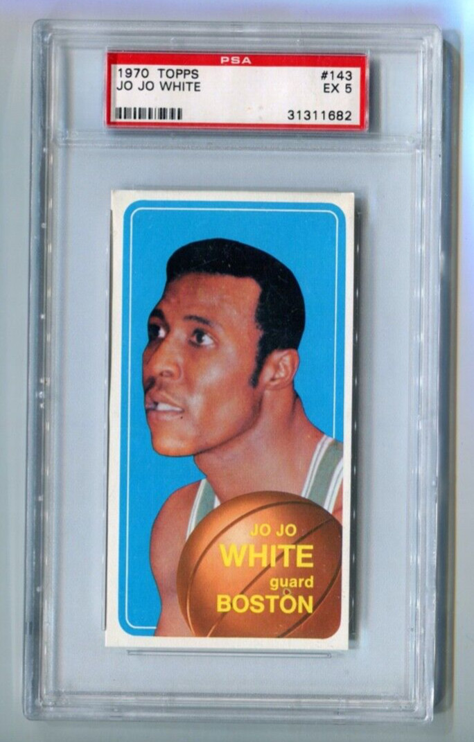 1970 Topps Basketball - JO JO WHITE - Card #143 - BOSTON CELTICS  PSA 5
