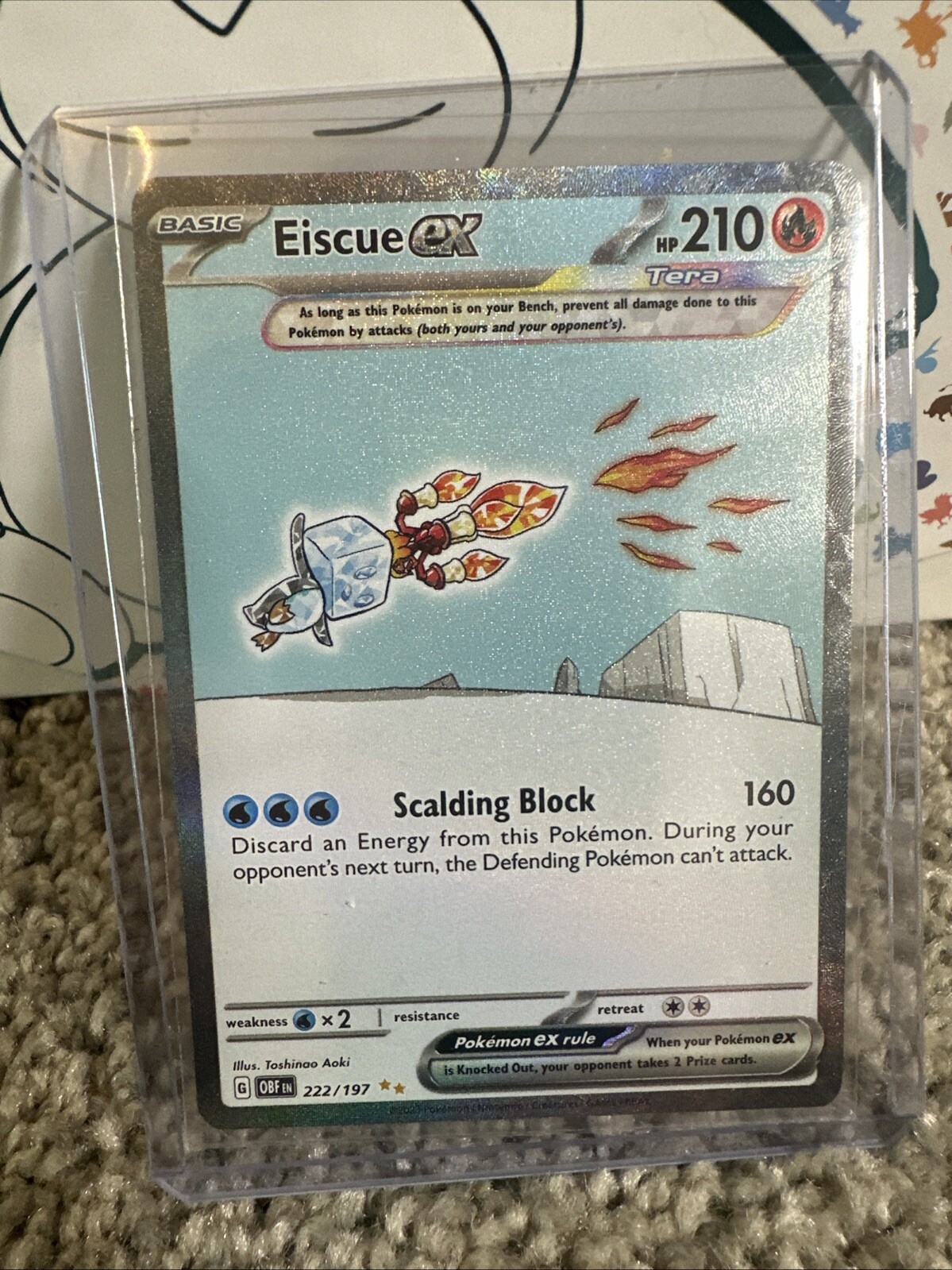 Eiscue ex 222/197 Sv03: Obsidian Flames Holo