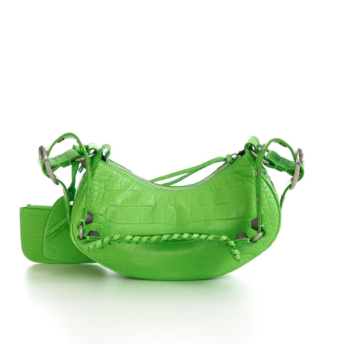 BALENCIAGA 2500$ Bag Le Cagole XS - Bright Green Croco