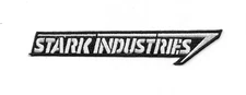 Marvel Comics Iron Man Movie Stark Industries Name Logo 5" EMBROIDERED PATCH  