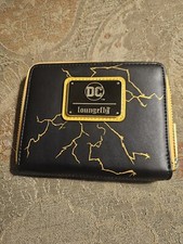 New DC Loungefly Black Adam Glow Cosplay Zip Around Wallet
