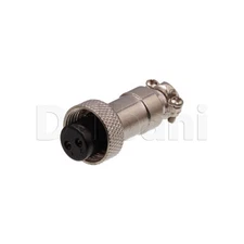 10101510187 Circular Cable Connector 2 Pin Male Silver